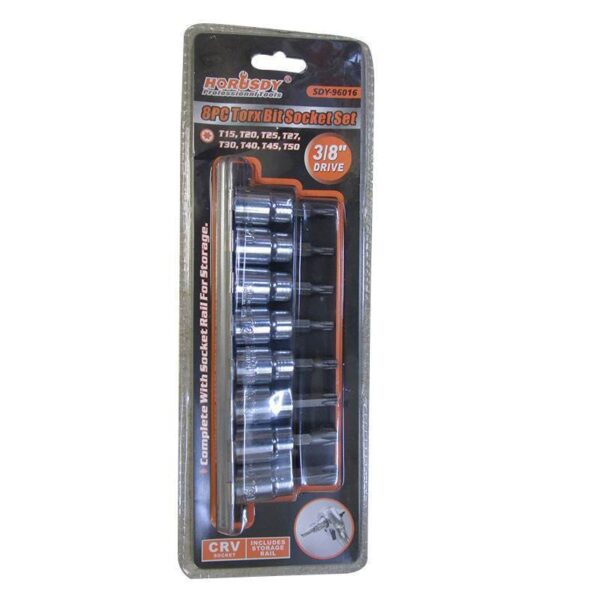 HORUSDY 3/8" 8Pcs Torx Bit Socket Set - SDY-96016